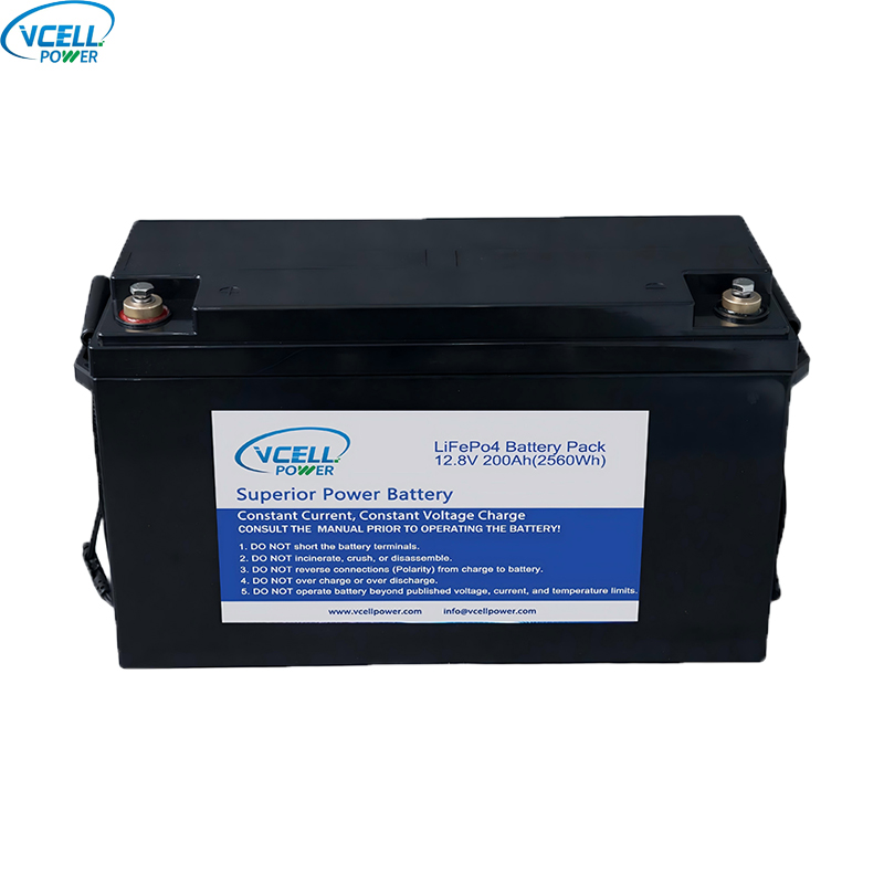 Batterie LiFePO4 à cycle profond 12,8 V 12 V 200 Ah