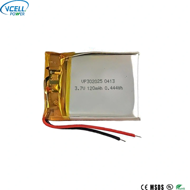 Batterie au lithium polymère 302025 3,7 V 120 mAh
