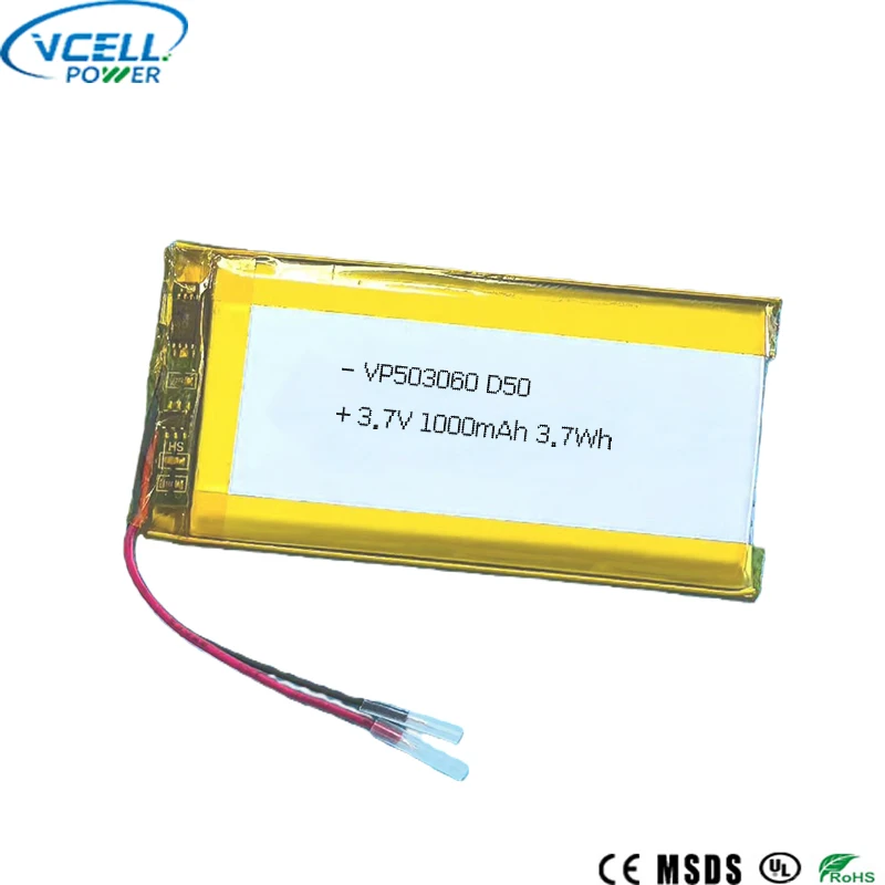 Batterie au lithium polymère 503060 3,7 V 1000 mAh 3,7 Wh